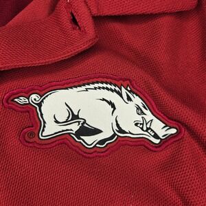 Nike Dri-FIT Arkansas Razorbacks Polo Shirt Men's Medium Red Athletic